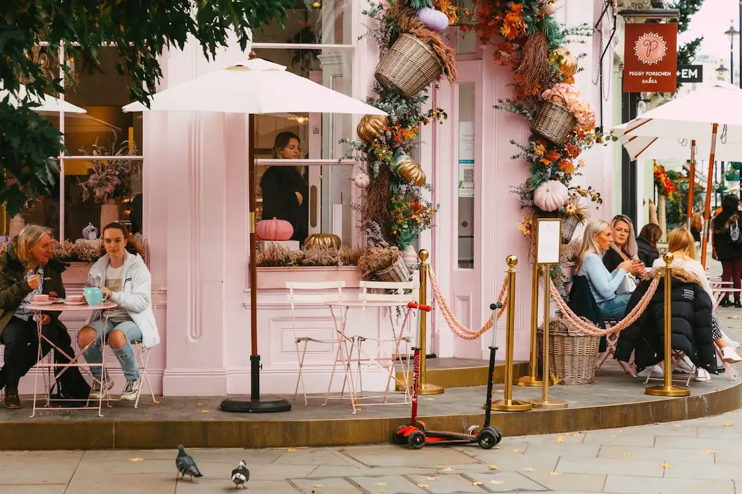Pink Cafes in London